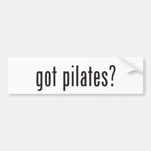 got pilates? autoaufkleber (Vorne)