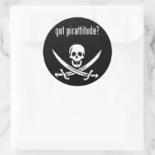 got pirtitude? runder aufkleber (Tasche)