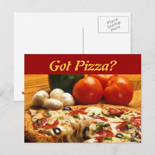 Got Pizza? Postkarte (Vorne/Hinten)