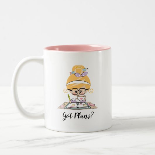Got Plan-personalisierte Zweifarbige Tasse (Links)