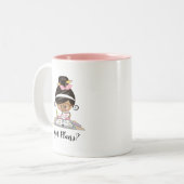 Got Plan-Planer-Mädchen-Tassen-schwarzes Zweifarbige Tasse (Vorderseite Links)