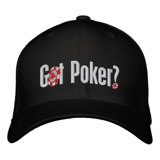 Got Poker bestickte Baseballkappe (Vorderseite)