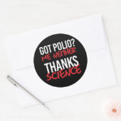 Got Polio? Ich weder Runder Aufkleber (Umschlag)