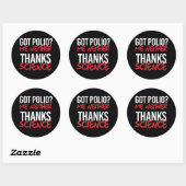 Got Polio? Ich weder Runder Aufkleber (Blatt)