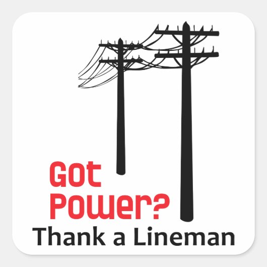 Got Power Quadratischer Aufkleber (Vorderseite)