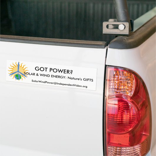GOT POWER? , SOLAR- U. WIND-ENERGIE… AUTOAUFKLEBER (Auf Lkw)