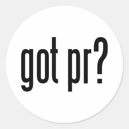 got pr? runder aufkleber (Vorderseite)