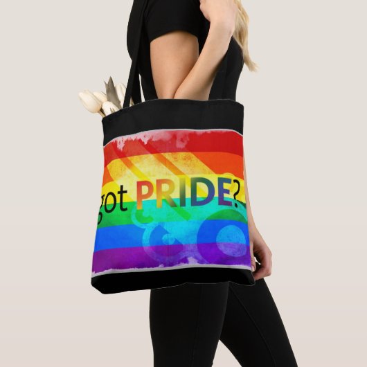 Got Pride LGBTQ Regenbogenflagge Große Totbeutel Tasche (Von Nahem)