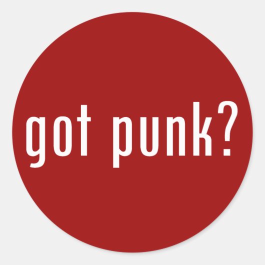 got Punk? Runder Aufkleber (Vorderseite)