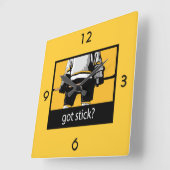 Got? Quadratische Wanduhr (Winkel)