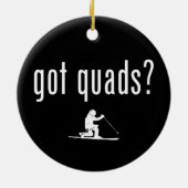 Got Quads Telemark Skifahren Keramik Ornament (Hinten)