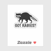 Got Rabies Raccoon Aufkleber (Blatt)