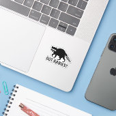 Got Rabies Raccoon Aufkleber (Laptop mit iPhone)