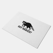Got Rabies Raccoon Fußmatte (Schrägansicht)