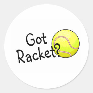 Got Racket? (Tennisball) Runder Aufkleber