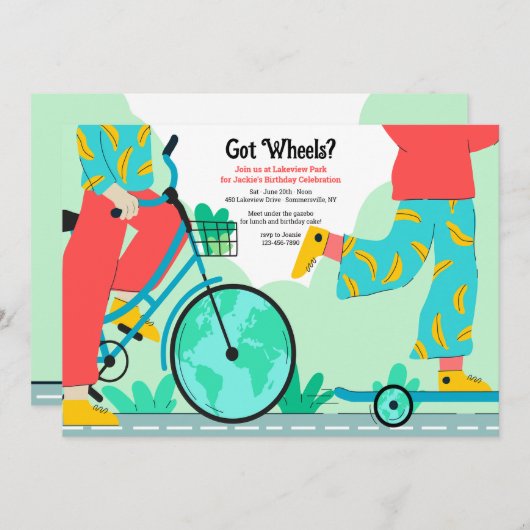 Got Räder Einladung (Vorne/Hinten)