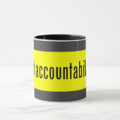 Got Rechenschaftspflicht - Gelbe und schwarze Buch Tasse (Zentrum)
