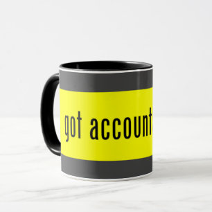 Got Rechenschaftspflicht - Gelbe und schwarze Buch Tasse