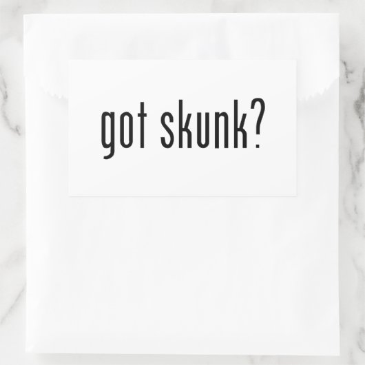 got? rechteckiger aufkleber (Tasche)