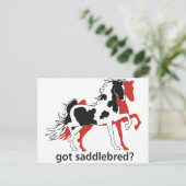 Got Saddlebred? Postkarte (Stehend Vorderseite)