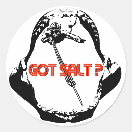 Got Salt-Kiefer Runder Aufkleber (Vorderseite)