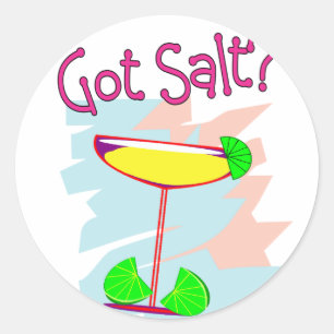 Got Salz?  Margarita-Liebhaber-T - Shirts u. Runder Aufkleber