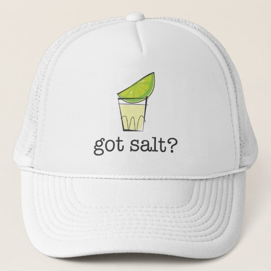 Got Salz? Tequila geschossen mit Limonem Truckerkappe (Vorderseite)