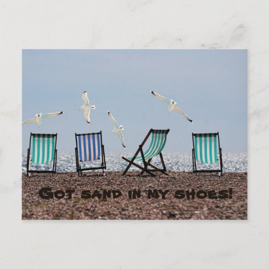 Got Sand in meinen Schuhen! Postkarte (Vorderseite)