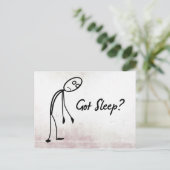 Got schlafen? postkarte (Stehend Vorderseite)