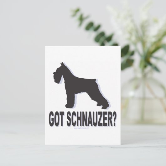 Got Schnauzer? Postkarte (Stehend Vorderseite)