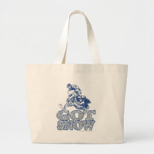Got-Schnee-Bedrängt-GrauBlau Jumbo Stoffbeutel
