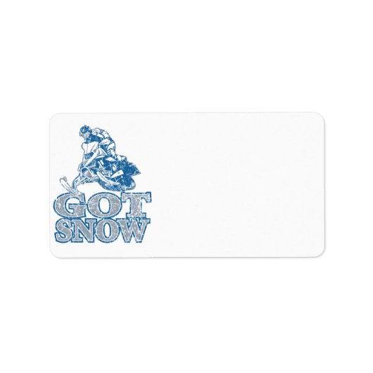 Got-Schnee-bedrückt-GreyBlu Adressaufkleber (Vorne)