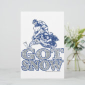 Got-Schnee-bedrückt-GreyBlu Briefpapier (Stehend Vorderseite)