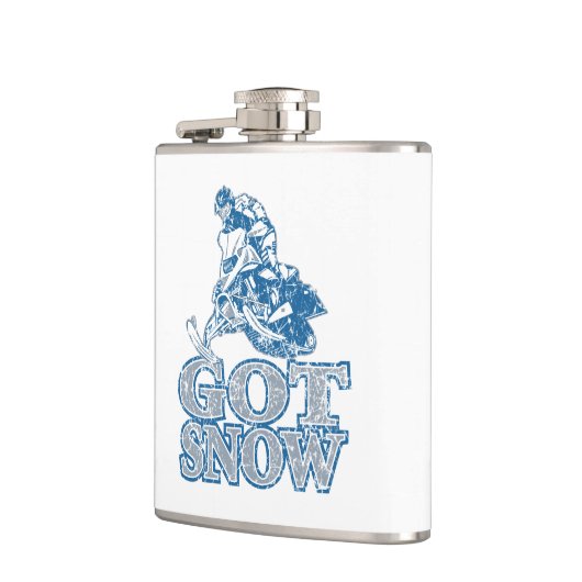 Got-Schnee-bedrückt-GreyBlu Flachmann (Links)