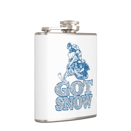 Got-Schnee-bedrückt-GreyBlu Flachmann (Rechts)