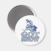 Got-Schnee-bedrückt-GreyBlu Magnet (Vorderseite/Rückseite)
