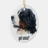 got Schnee? Bernese Gebirgshund Keramik Ornament (Rechts)