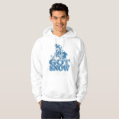 Got-Schnee-Beunruhigen-Blau Hoodie (Vorne ganz)
