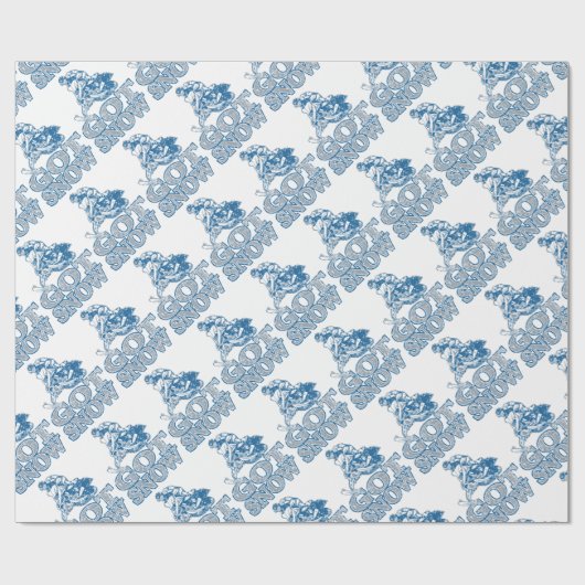 Got-Schnee-Beunruhigt-GreyBlu Geschenkpapier (Flach)