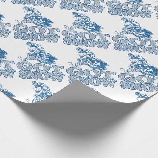 Got-Schnee-Beunruhigt-GreyBlu Geschenkpapier (Ecke)
