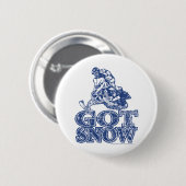 Got-schneebeängstigend-blau Button (Vorne & Hinten)