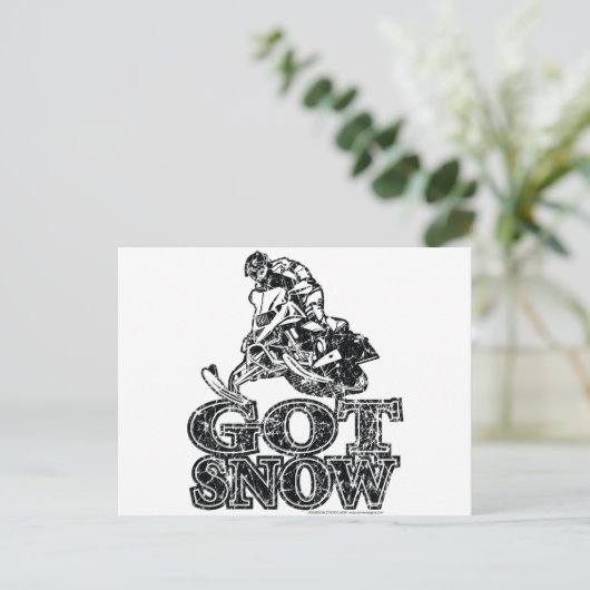 Got schneebekümmert postkarte (Stehend Vorderseite)