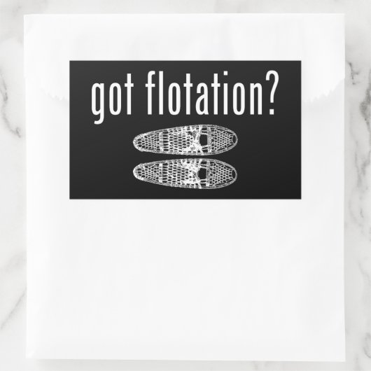 Got Schneeschuhe Rechteckiger Aufkleber (Tasche)