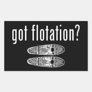 Got Schneeschuhe Rechteckiger Aufkleber