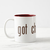 got Schokolade? Zweifarbige Tasse (Links)