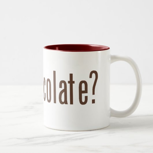 got Schokolade? Zweifarbige Tasse (Rechts)