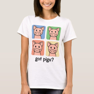 Got Schweine? Cartoon-Klipp-Kunst, die Piggie T-Shirt