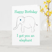 Got Sie eine Elefant-Gruß-Karte Karte (Gelbe Blume)