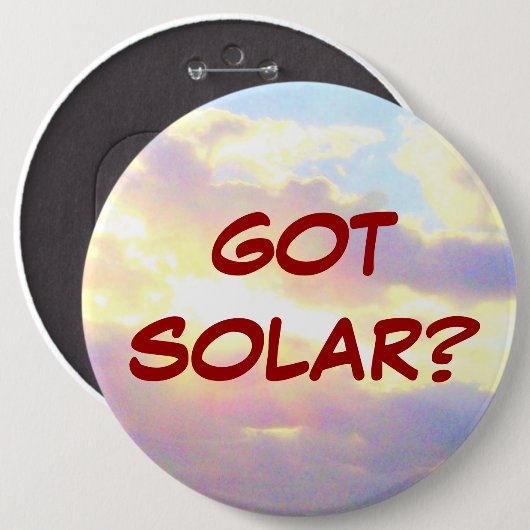 GOT SOLAR? Knopf Button (Vorne & Hinten)