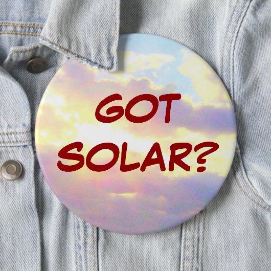 GOT SOLAR? Knopf Button (Beispiel)